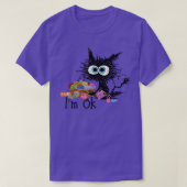 Crochet And Knitting I'm Ok  Funny Cat Crochet Kni T-shirt (Design voorkant)