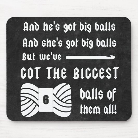 Crochet ・ Big Balls van Yarn Crafts Dark Muismat (Voorkant)