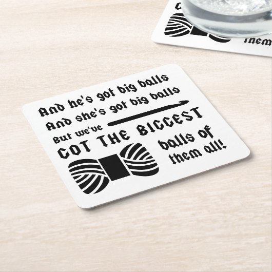 Crochet - Big Balls van Yarn Crafts Kartonnen Onderzetters (Schuin)