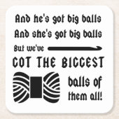 Crochet - Big Balls van Yarn Crafts Kartonnen Onderzetters (Voorkant)