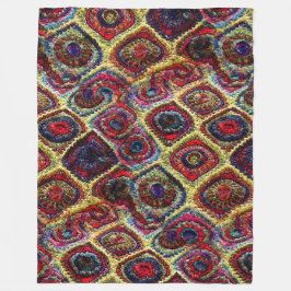 Crochet Blanket bywhacky Fleece Deken