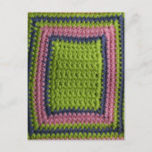 Crochet Blue, Green, Roze Briefkaart (Voorkant)