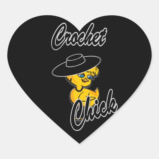 Crochet Chick #4 Hart Sticker (Voorkant)