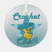 Crochet Chick #7 Glas Ornament (Voorkant)
