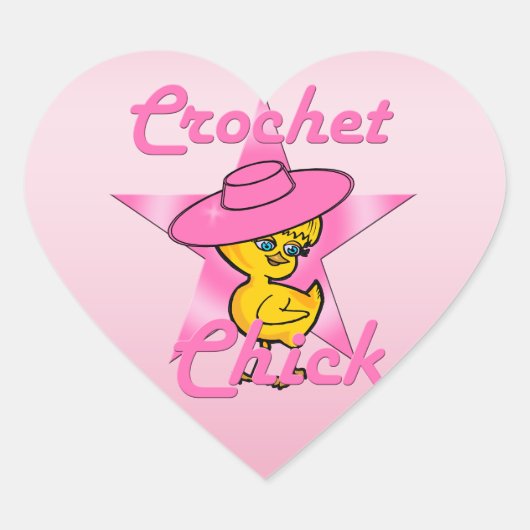 Crochet Chick #8 Hart Sticker (Voorkant)