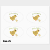 Crochet Chick Ovale Sticker (Vel)