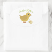 Crochet Chick Ovale Sticker (Tas)