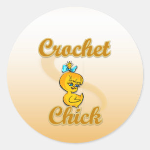 Crochet Chick Ronde Sticker