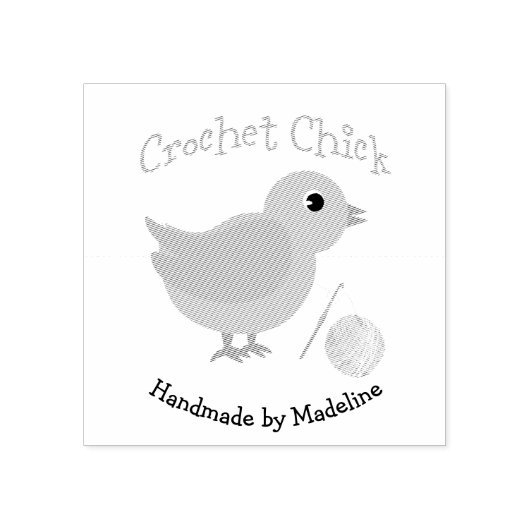 Crochet Chick Rubberstempel (Afrduk)