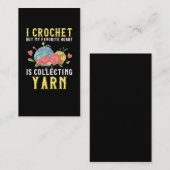 Crochet Crafting Hobby verzamelt Yarn Lover Visitekaartje (Voorkant / Achterkant)
