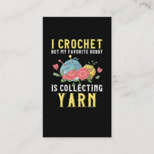 Crochet Crafting Hobby verzamelt Yarn Lover Visitekaartje