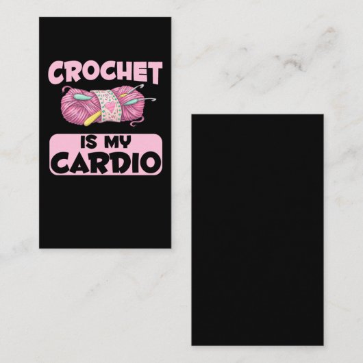 Crochet Crafting Moeder tante Yarn Humor Visitekaartje (Voorkant / Achterkant)