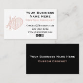 Crochet Custom Business Card Visitekaartje (Voorkant / Achterkant)