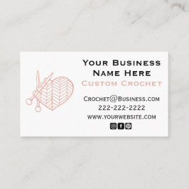 Crochet Custom Business Card Visitekaartje