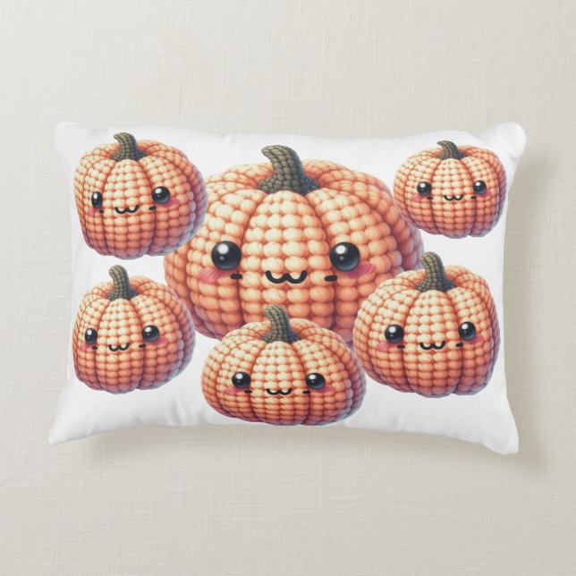 Crochet Cute Pumpkin Accent Kussen (Achterkant)