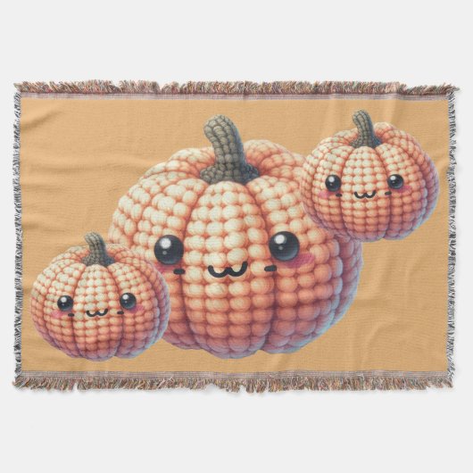 Crochet Cute Pumpkin Deken (Voorkant)