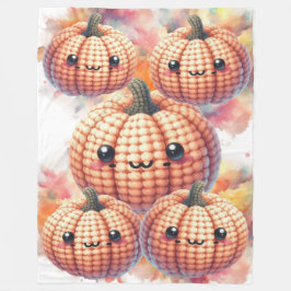 Crochet Cute Pumpkin Fleece Deken