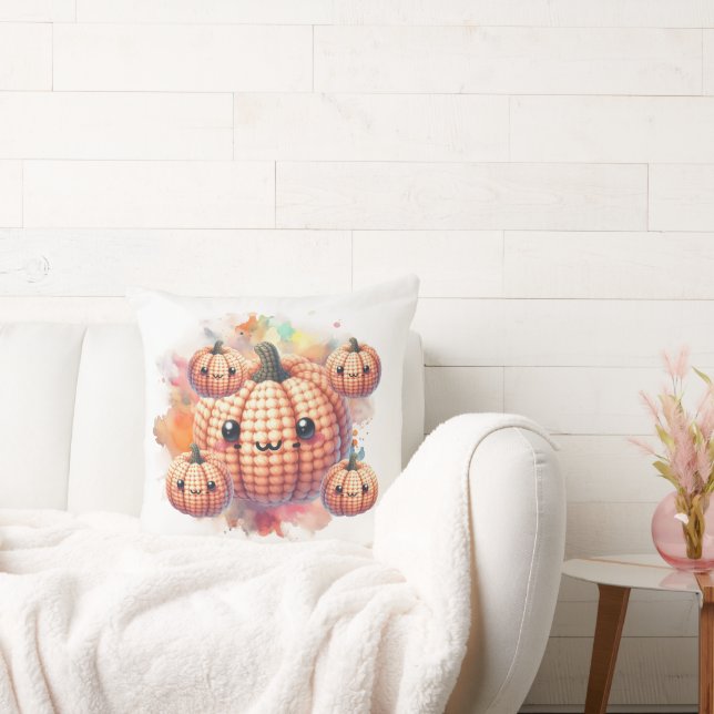 Crochet Cute Pumpkin Kussen (Bank)