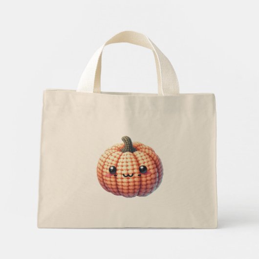 Crochet Cute Pumpkin Mini Tote Bag (Achterkant)