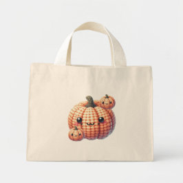 Crochet Cute Pumpkin Mini Tote Bag