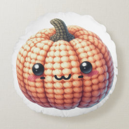 Crochet Cute Pumpkin Rond Kussen
