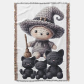 Crochet Cute Witch Deken (Voorkant Verticaal)