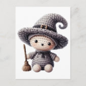 Crochet Cute Witch Feestdagenkaart (Voorkant)