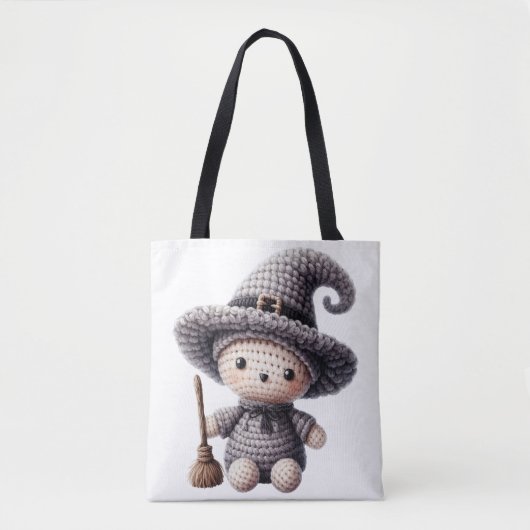 Crochet Cute Witch Tote Bag (Voorkant)