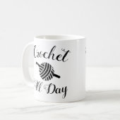 Crochet de hele dag ・ Yarn Ball & Hook Crafts Koffiemok (Voorkant links)