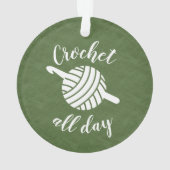 Crochet de hele dag ・ Yarn Ball & Hook Crafts Ornament (achterkant)
