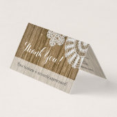 Crochet Doilies Rustic Wood Country Dank je wel Kaart (Voorkant)