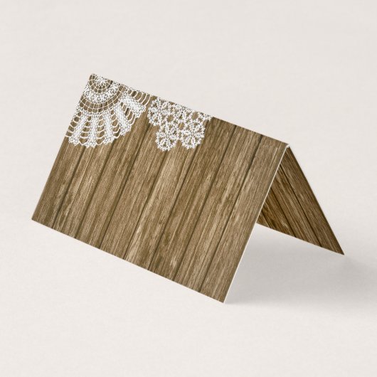 Crochet Doilies Rustic Wood Country Dank je wel Kaart (Achterkant)