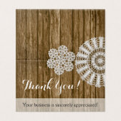 Crochet Doilies Rustic Wood Country Dank je wel Kaart (Buitenkant ongevouwen)