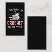 Crochet en Cat Crafting Kitten en Yarn Lover Visitekaartje (Voorkant / Achterkant)