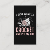 Crochet en Cat Crafting Kitten en Yarn Lover Visitekaartje (Voorkant)