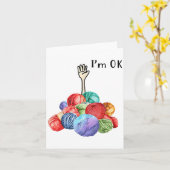 Crochet en Knitt me OK Kaart (Gele Bloem)