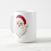 Crochet faux yarn Santa  Koffiemok (Voorkant links)