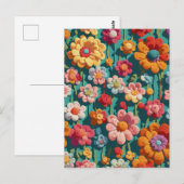 Crochet flowers briefkaart (Voorkant / Achterkant)