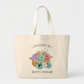 Crochet Funny Persoonlijk Grote Tote Bag (Voorkant)