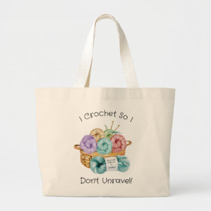 Crochet Funny Persoonlijk Grote Tote Bag