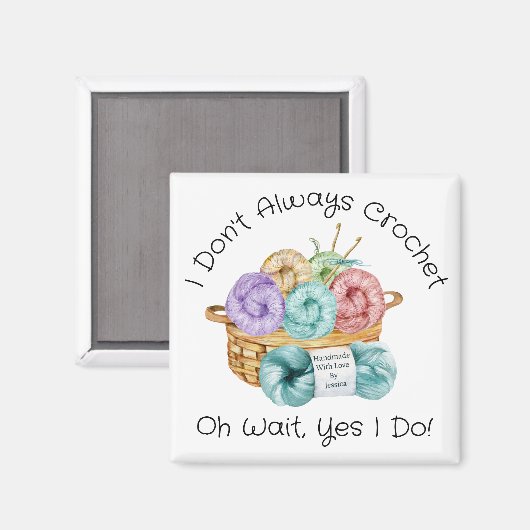 Crochet Funny Persoonlijk Magneet (Voorkant / Achterkant)