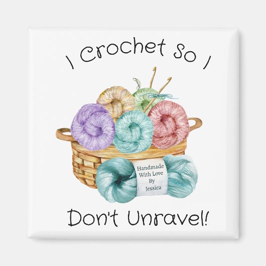 Crochet Funny Persoonlijk Magneet (Voorkant)