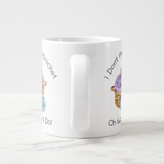 Crochet Funny Persoonlijke Giant Coffee Mok (Achterkant)