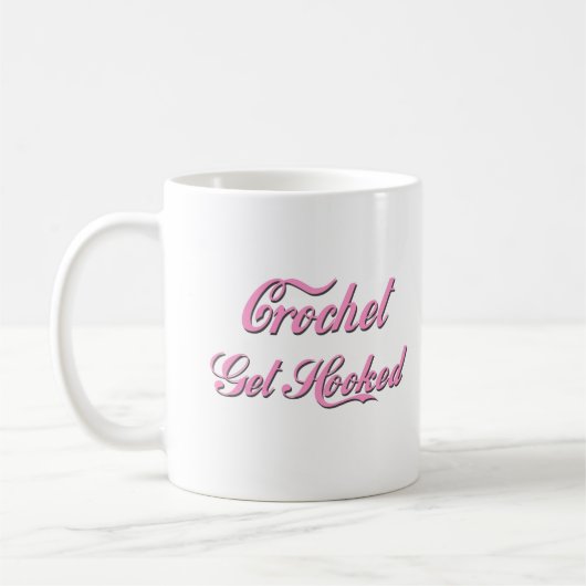 Crochet Get Hooked Coffee Mok (Links)