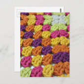 Crochet Granny Square Briefkaart (Voorkant / Achterkant)