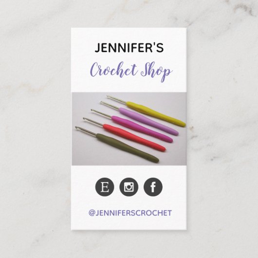 Crochet Handmade Craft Visitekaartje (Voorkant)