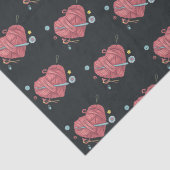 Crochet Heart Yarn Pattern Weefpapier Tissuepapier (Detail)