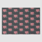 Crochet Heart Yarn Pattern Weefpapier Tissuepapier (Voorkant)