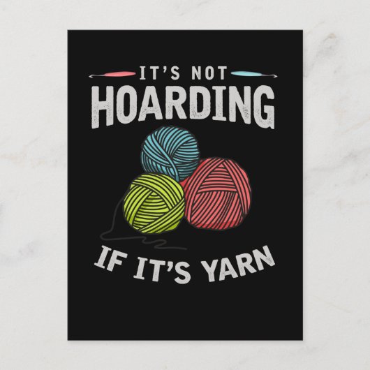 Crochet Hobby Crafting Yarn Knitter Briefkaart (Voorkant)