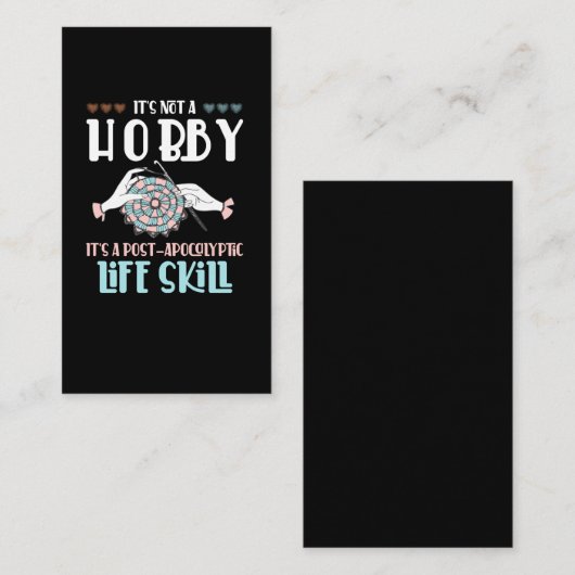 Crochet Hobby Crafting Yarn Lover Visitekaartje (Voorkant / Achterkant)